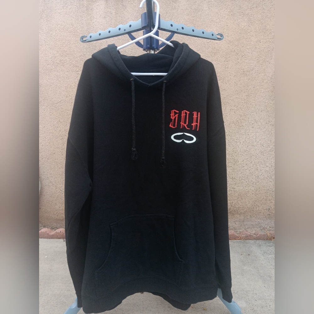 Black Hoodie with Red Logo